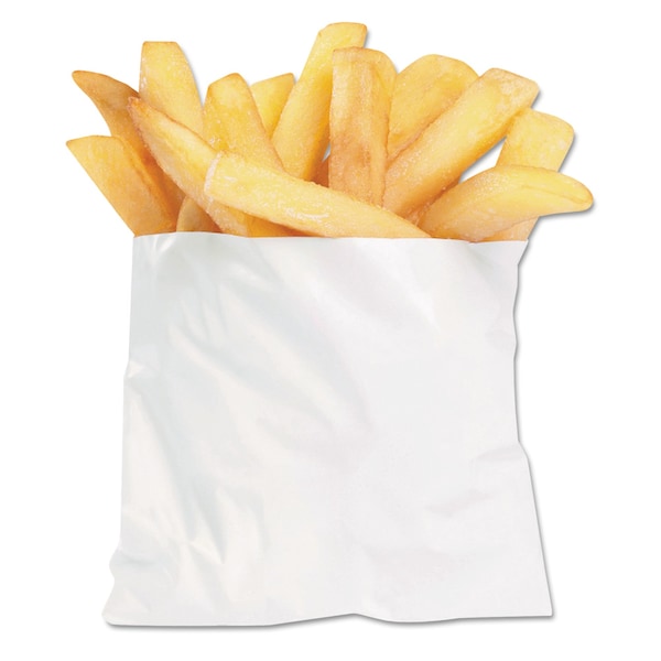 Bagcraft French Fry Bags, 4.5" x 2" x 3.5", White, PK2000 450003 - main